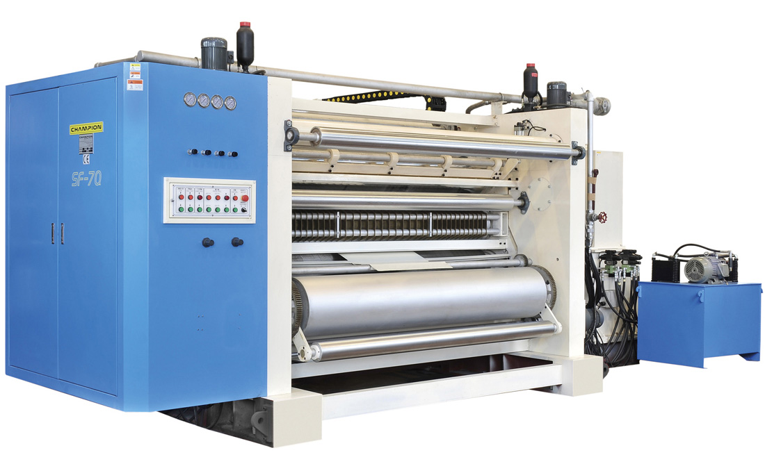 Factory Price Fingerless Vacuum Adsorption Single Facer Corrugated Machine / Single Facer For 